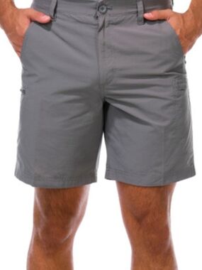 Reel Legends Gray Cargo Performance Shorts
